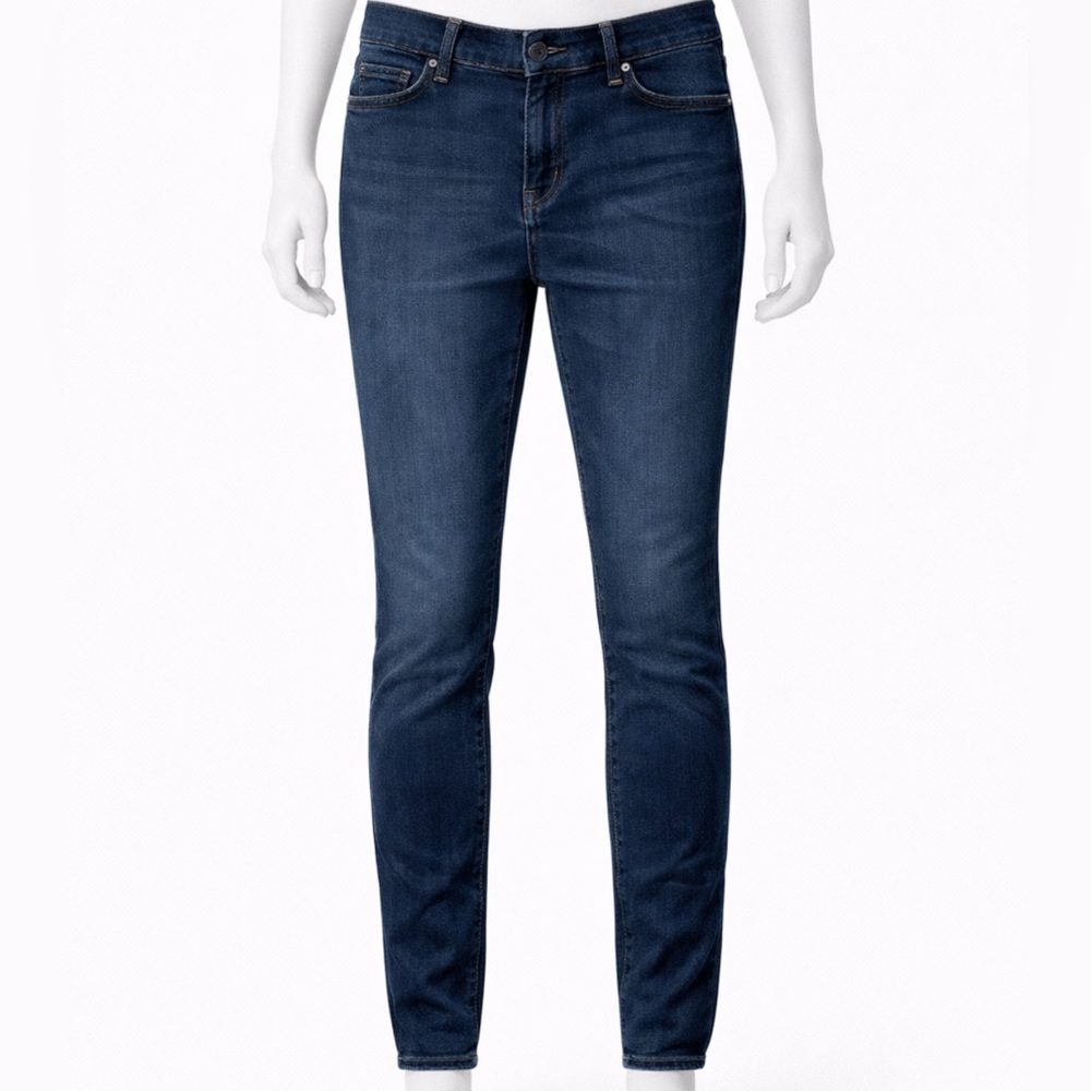 7 For All Mankind Women's Dark Blue Skinny Jeans